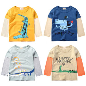 เสื้อเเขนยาวเด็กผู้ชาย รูปสัตว์ คละลาย